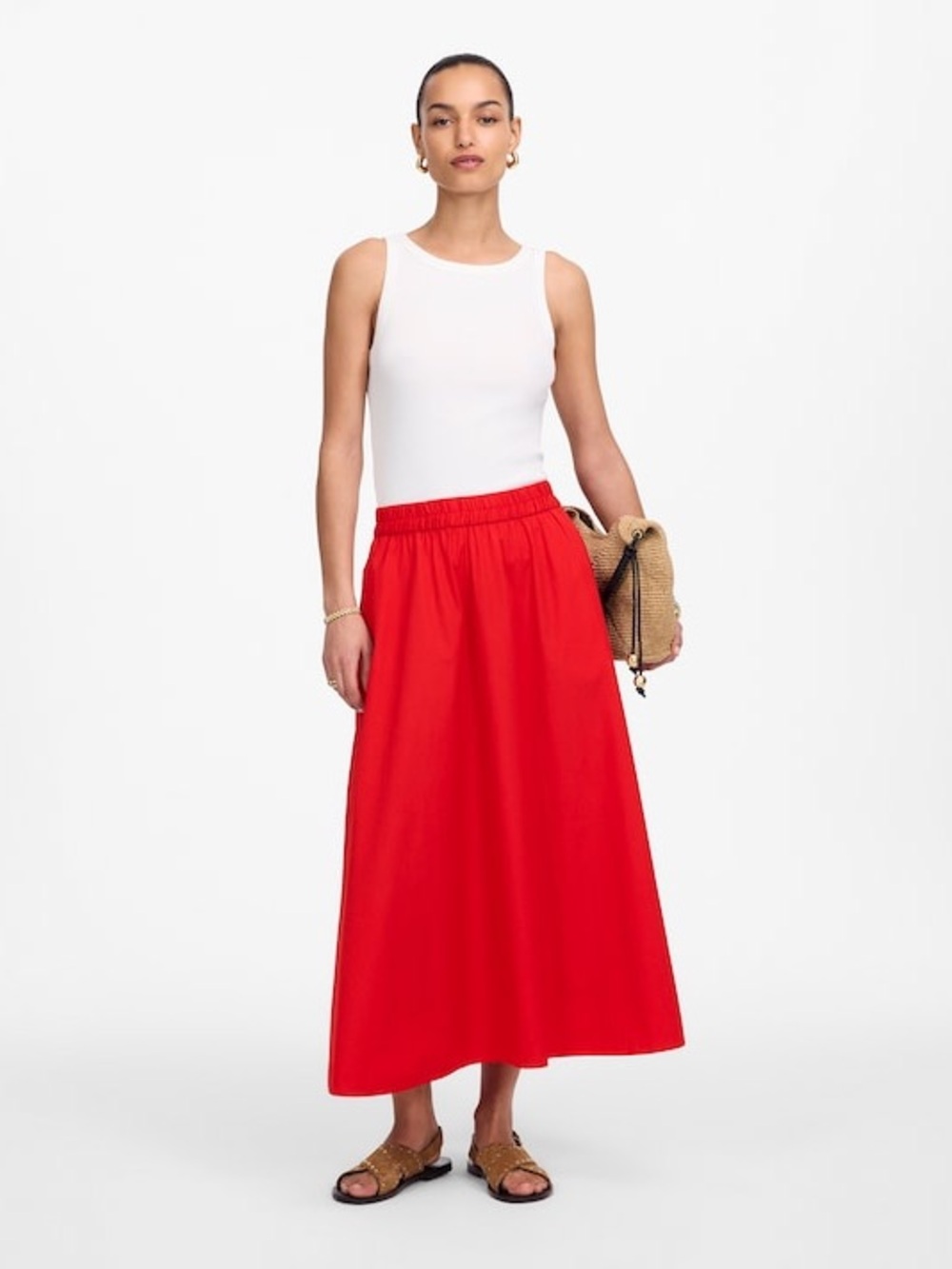 Madewell Red A-Line Skirt - Picture 3 of 5